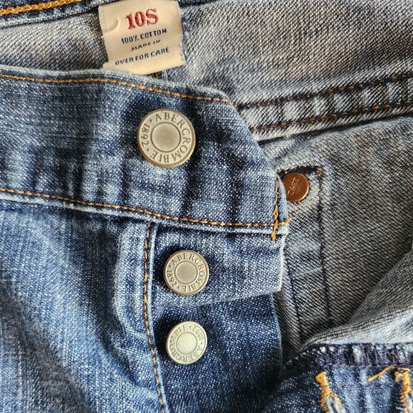 Abercrombie & Fitch Women's 1892 Button Fly Flare Jeans 90s/Y2K 10S - Picture 4 of 5